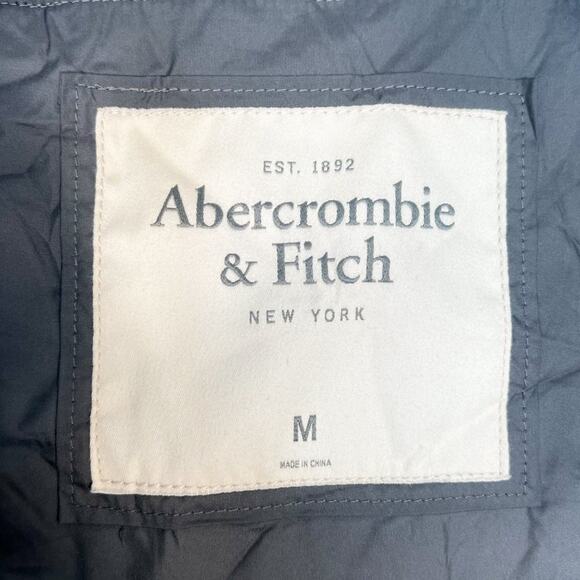 Abercrombie & Fitch Insulated Dark Grey Puffer Vest Coat Jacket - Picture 15 of 16